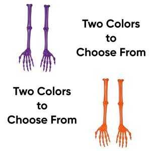 Pair of Novelty Salad Tongs Skeleton Bones Body Halloween Holiday Party Decor